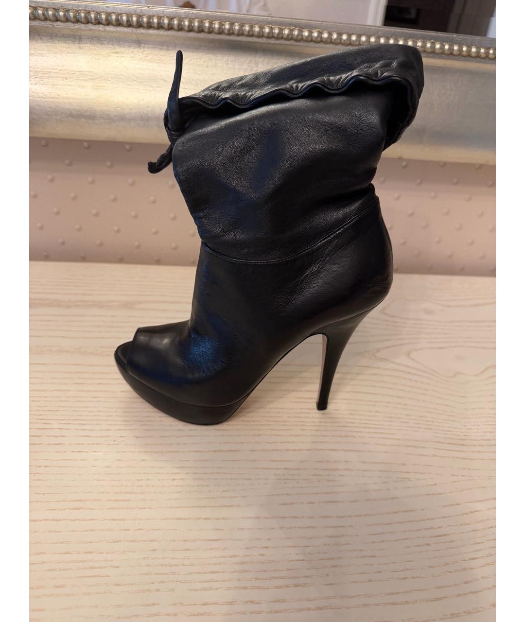 PRADA Черные ботильоны из лакированной кожи, фото 9
