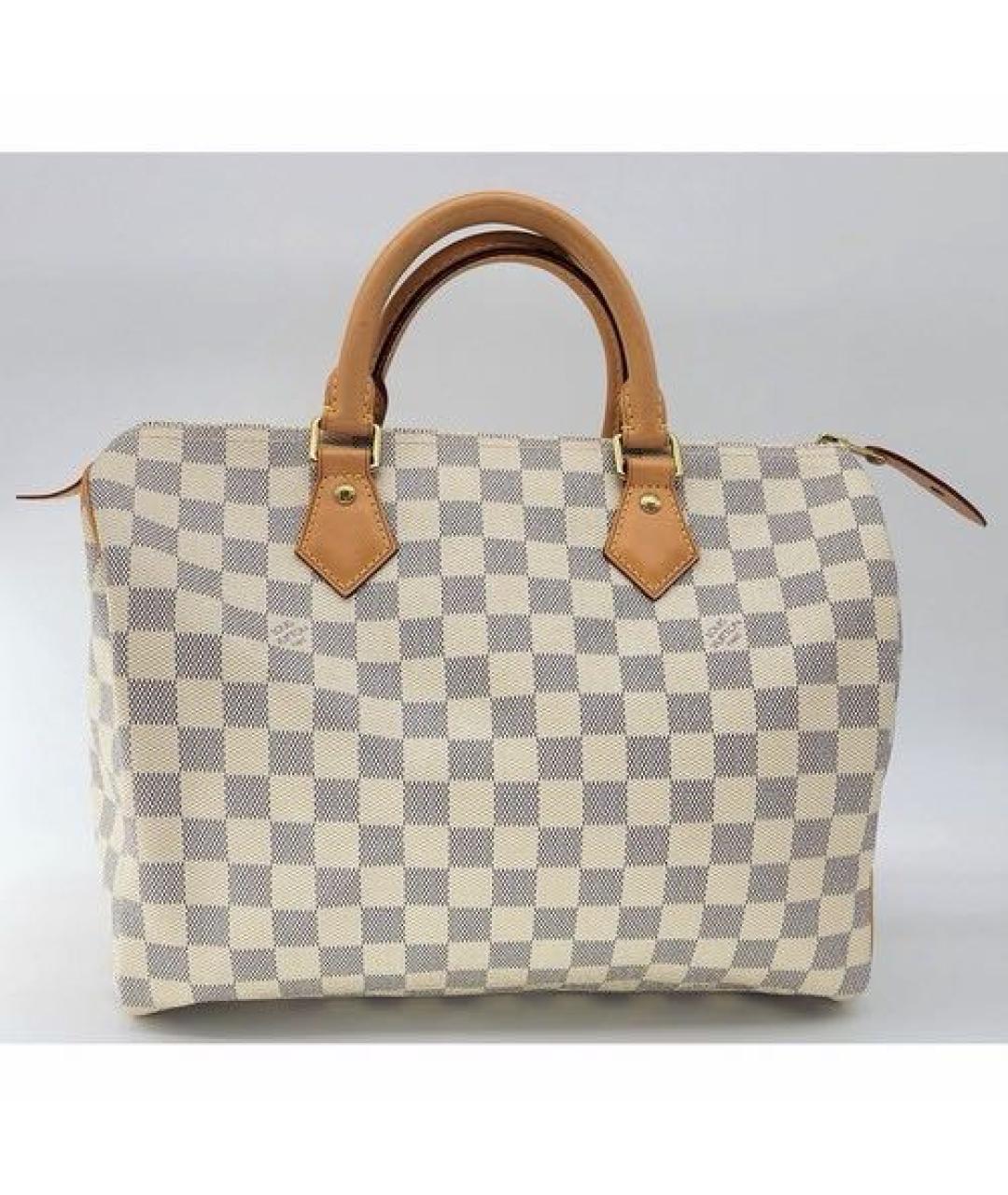 LOUIS VUITTON Белая кожаная сумка с короткими ручками, фото 9