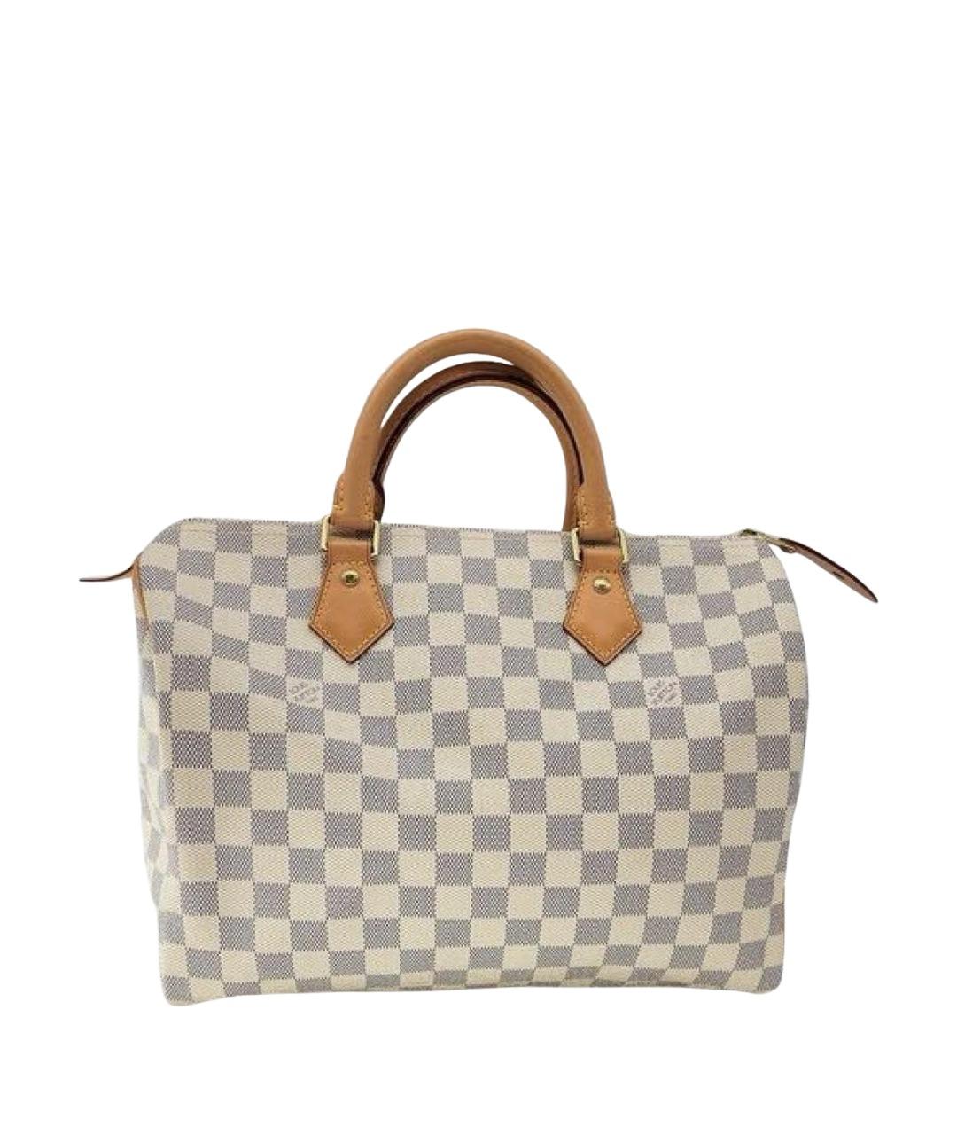 LOUIS VUITTON Белая кожаная сумка с короткими ручками, фото 1