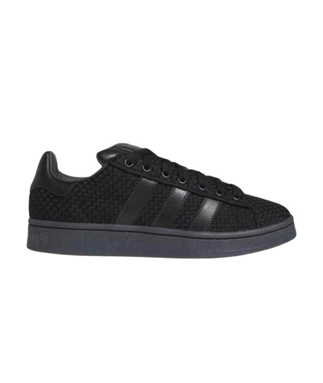 ADIDAS Черные текстильные низкие кроссовки / кеды, фото 1