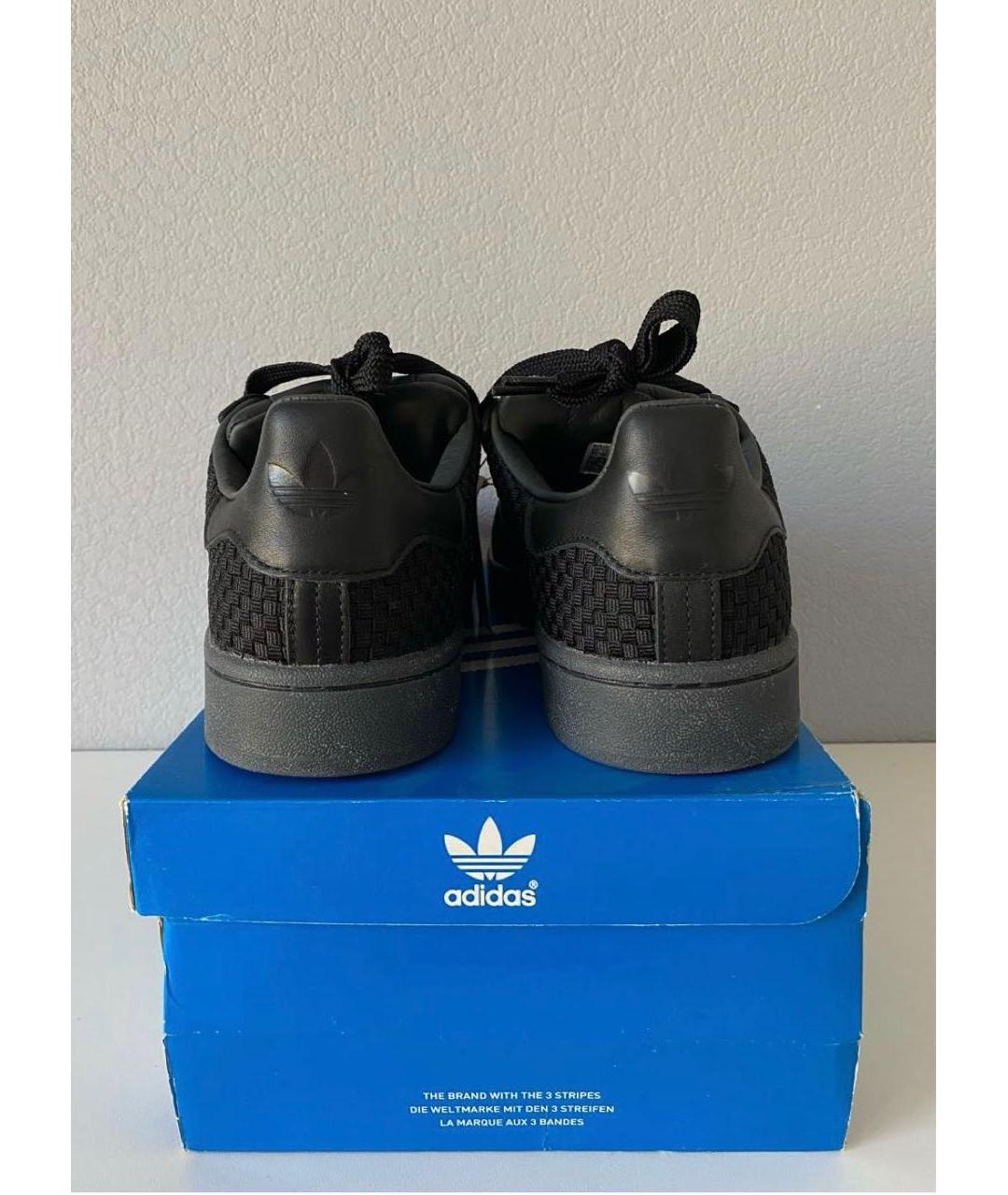 ADIDAS Черные текстильные низкие кроссовки / кеды, фото 4