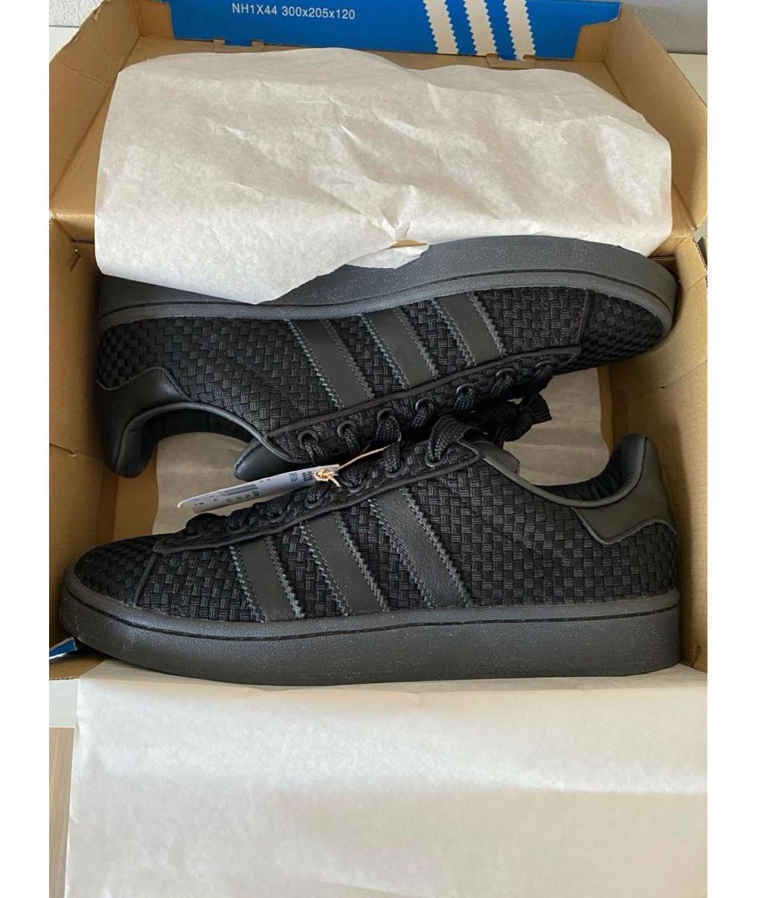 ADIDAS Черные текстильные низкие кроссовки / кеды, фото 3