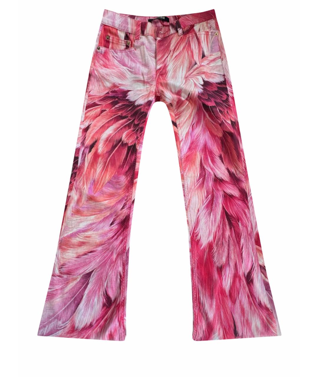 ROBERTO CAVALLI Мульти хлопковые брюки широкие, фото 1