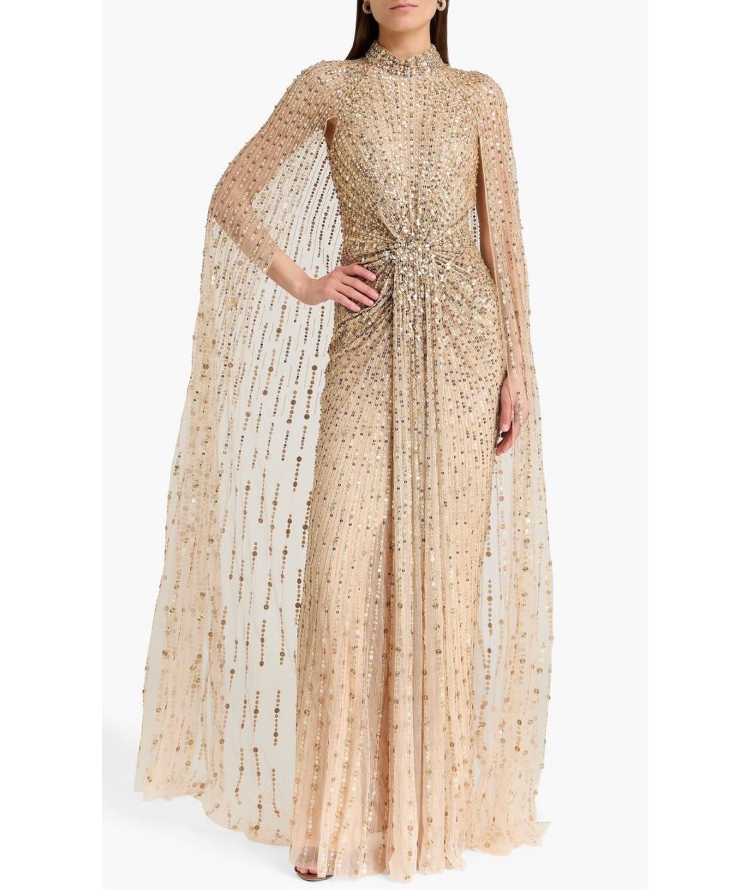 JENNY PACKHAM Бежевое коктейльное платье, фото 2