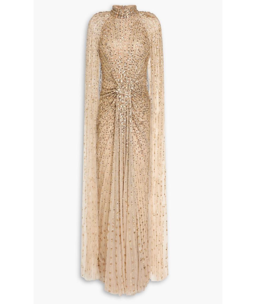 JENNY PACKHAM Бежевое коктейльное платье, фото 5