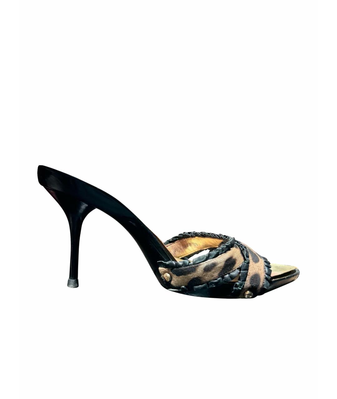 DOLCE&GABBANA Мульти кожаные мюли, фото 1