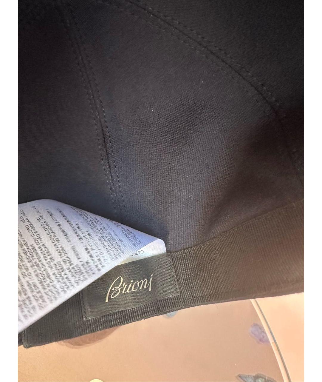 BRIONI Черная хлопковая кепка/бейсболка, фото 6
