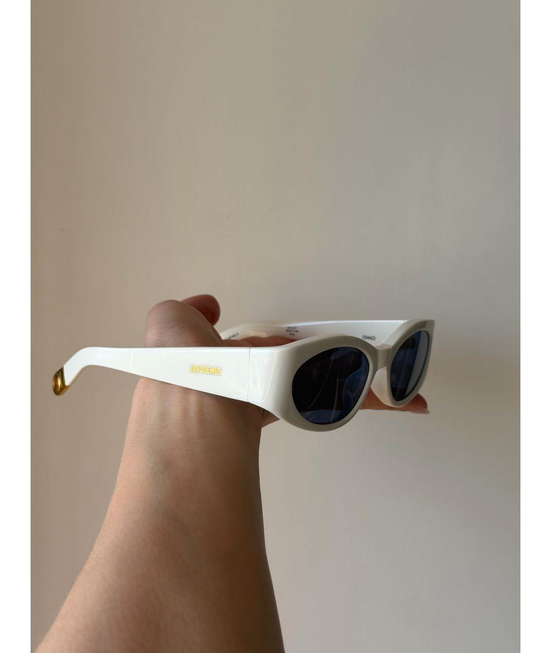 JACQUEMUS Белые пластиковые солнцезащитные очки, фото 2