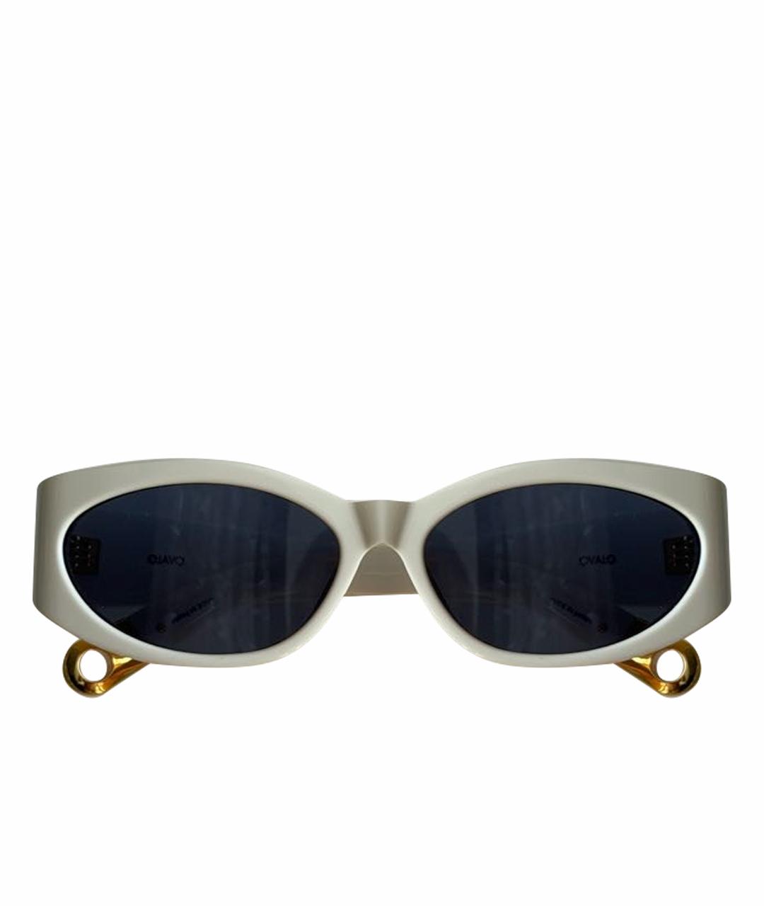 JACQUEMUS Белые пластиковые солнцезащитные очки, фото 1