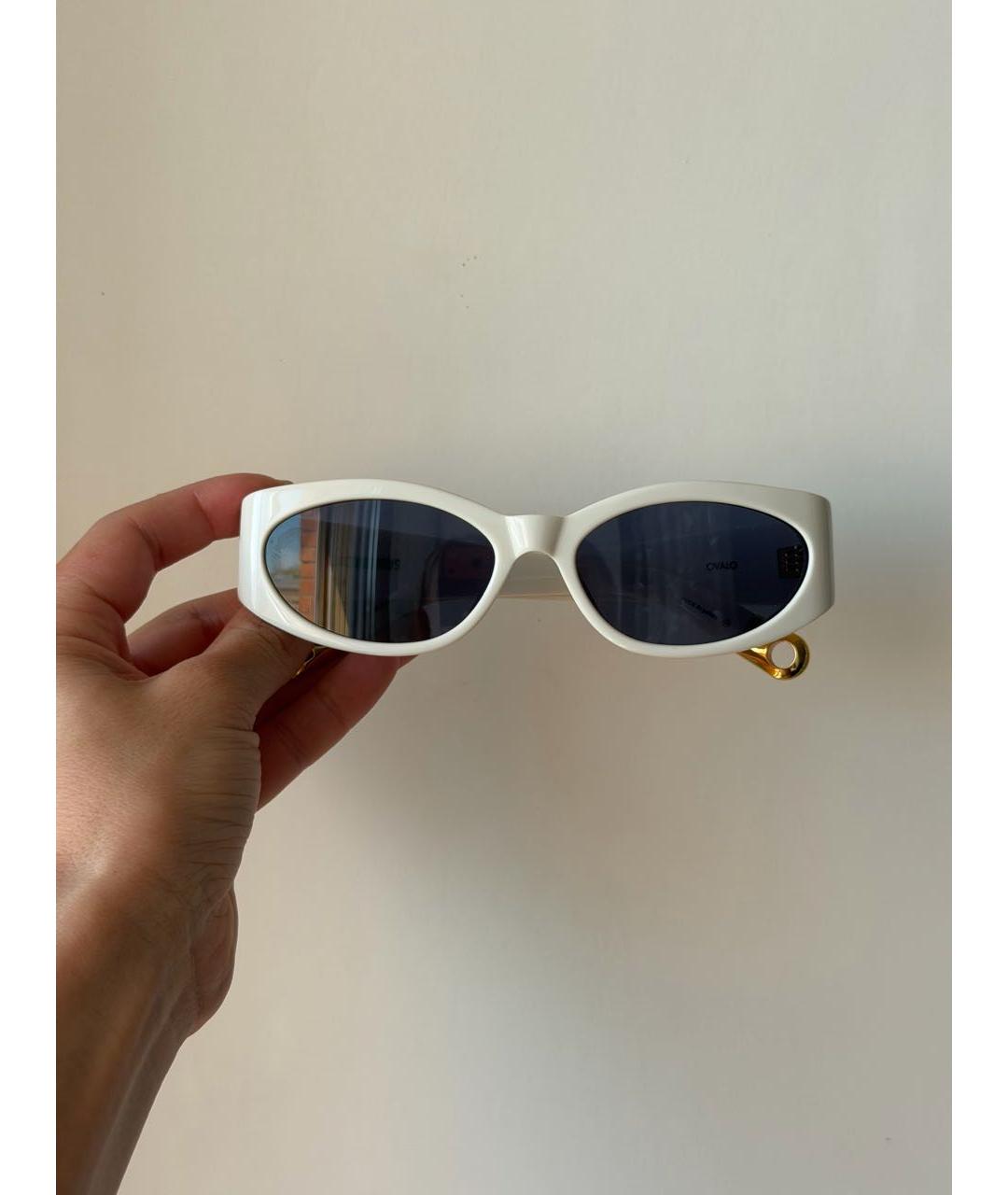 JACQUEMUS Белые пластиковые солнцезащитные очки, фото 5