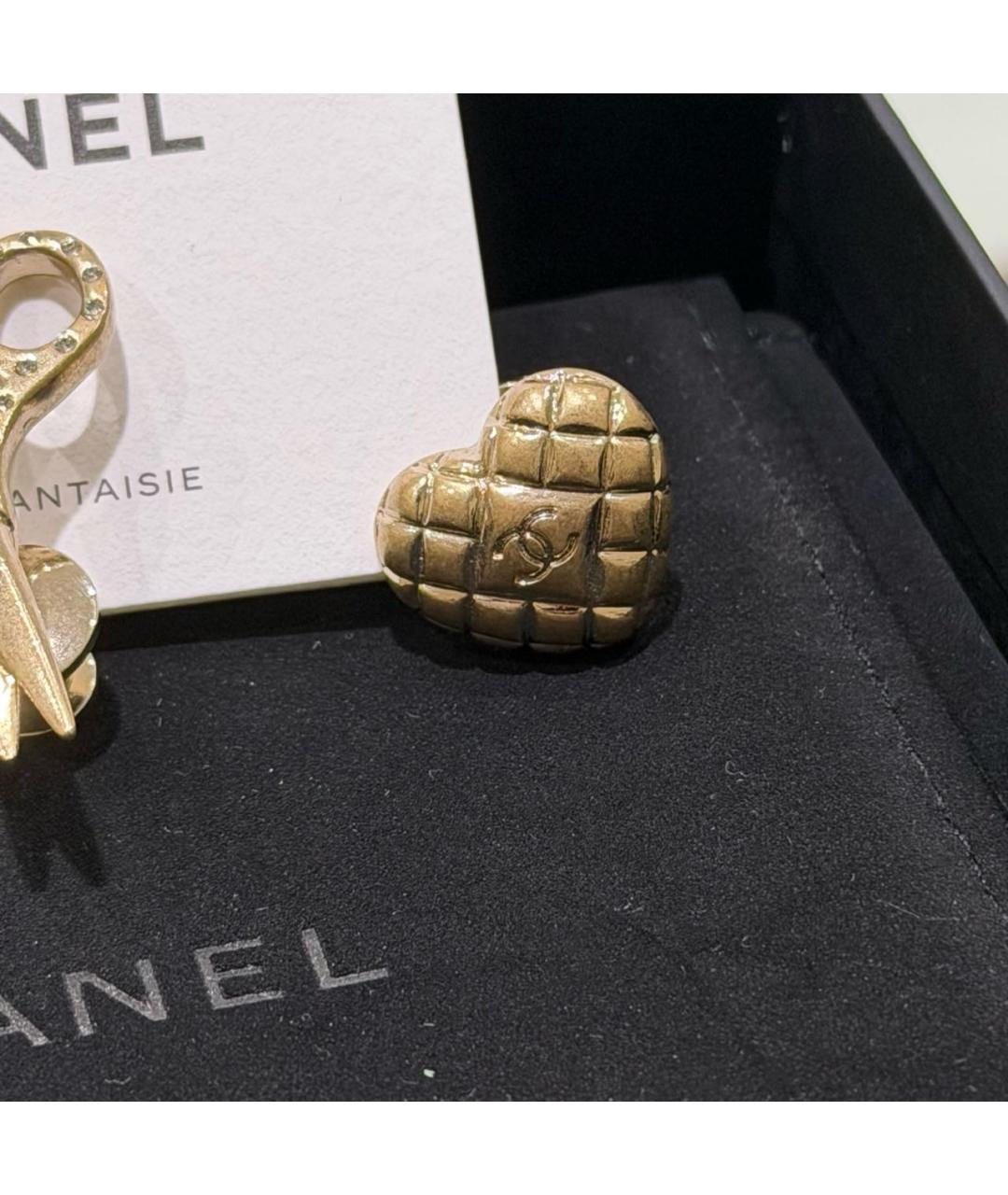 CHANEL Золотая металлическая булавка / брошь, фото 4