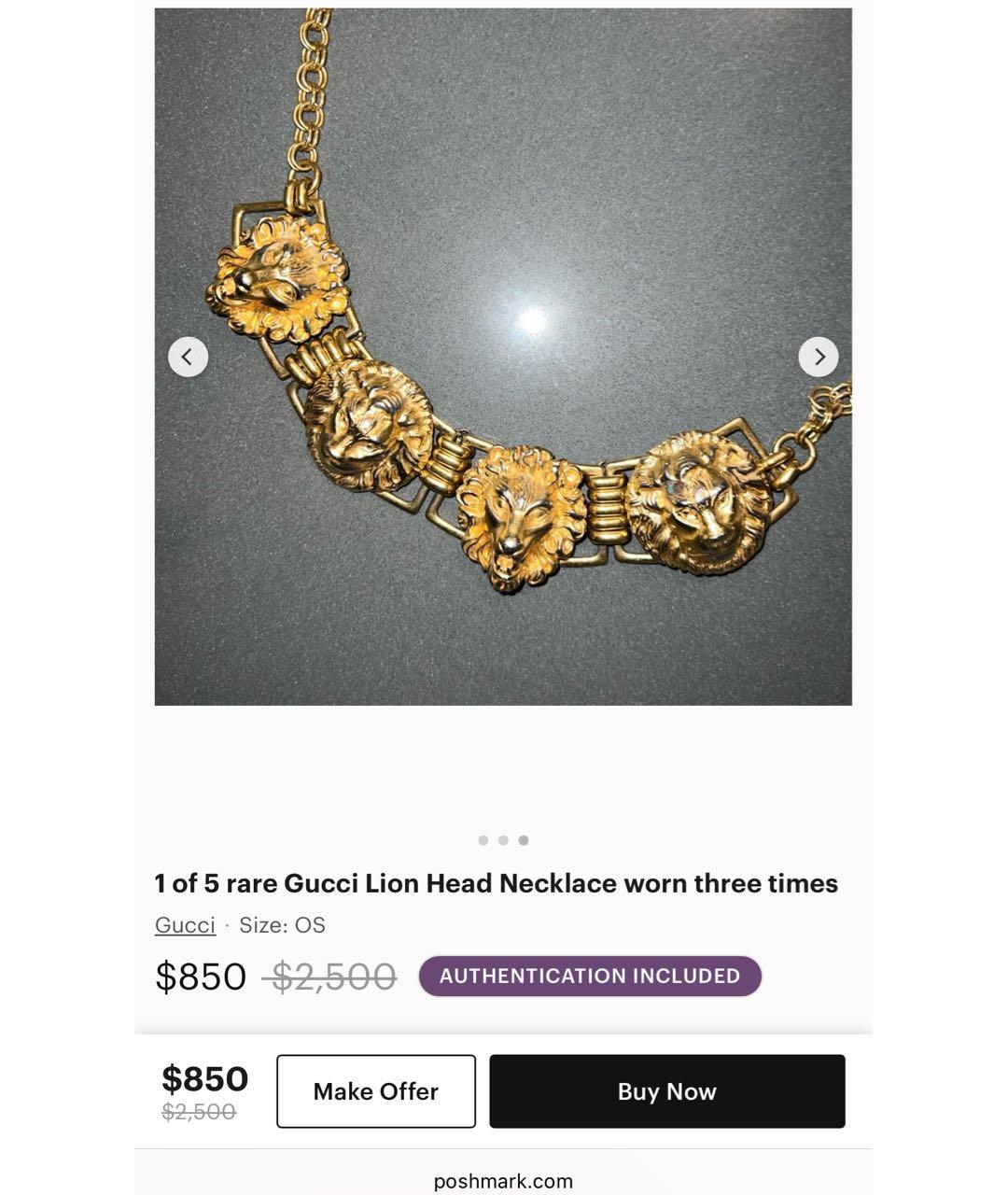 GUCCI Золотое колье, фото 8