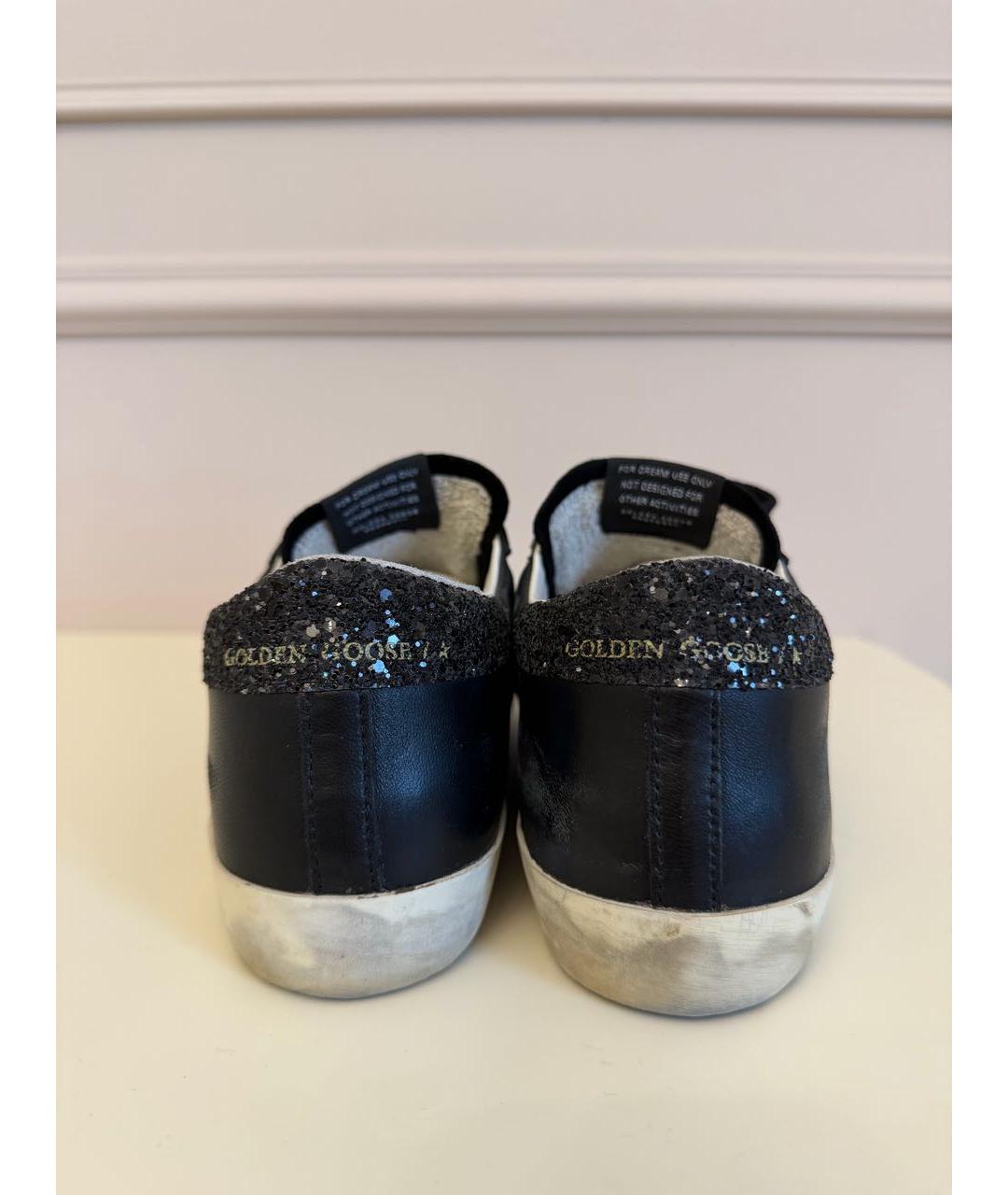 GOLDEN GOOSE DELUXE BRAND Черные кожаные кеды, фото 4