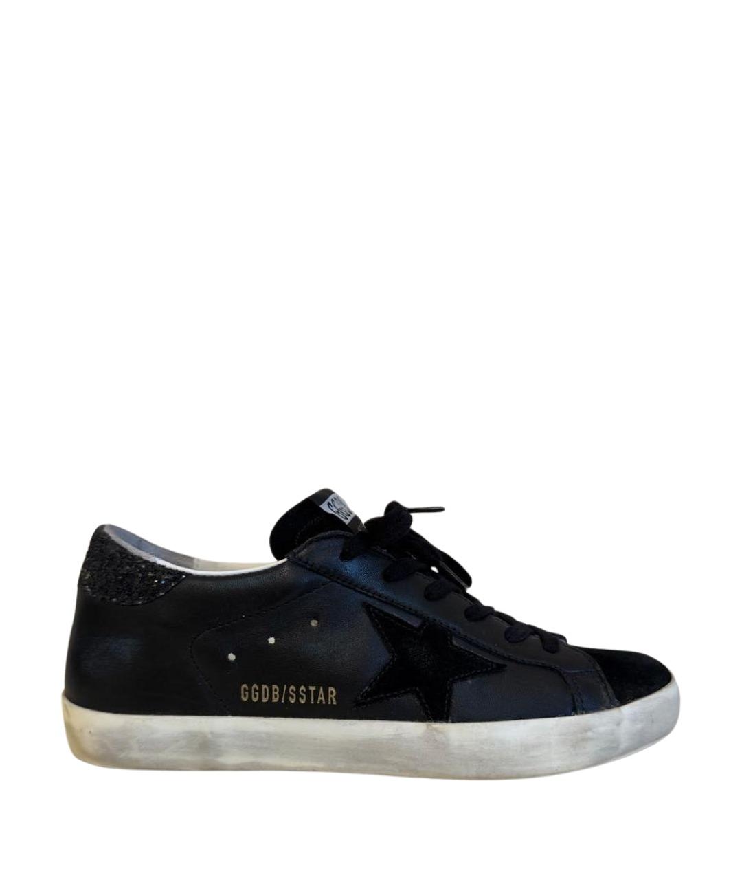 GOLDEN GOOSE DELUXE BRAND Черные кожаные кеды, фото 1