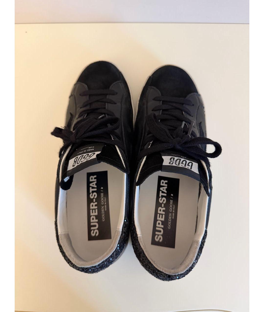 GOLDEN GOOSE DELUXE BRAND Черные кожаные кеды, фото 3