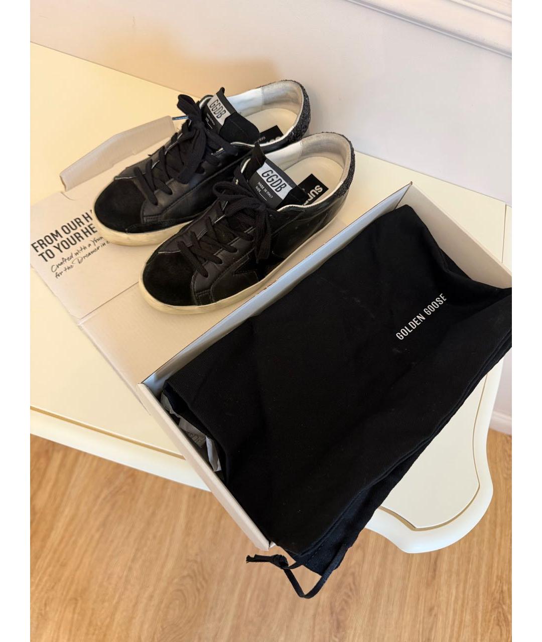 GOLDEN GOOSE DELUXE BRAND Черные кожаные кеды, фото 6