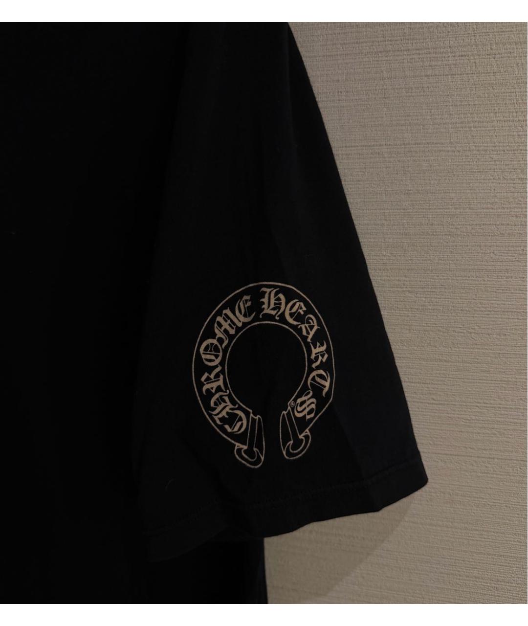 CHROME HEARTS Черная хлопковая футболка, фото 3