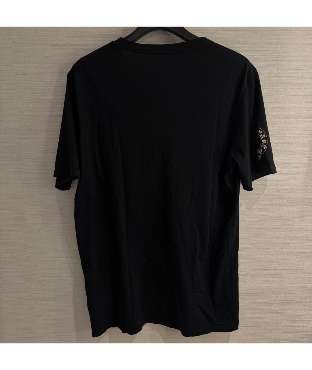 CHROME HEARTS Черная хлопковая футболка, фото 4