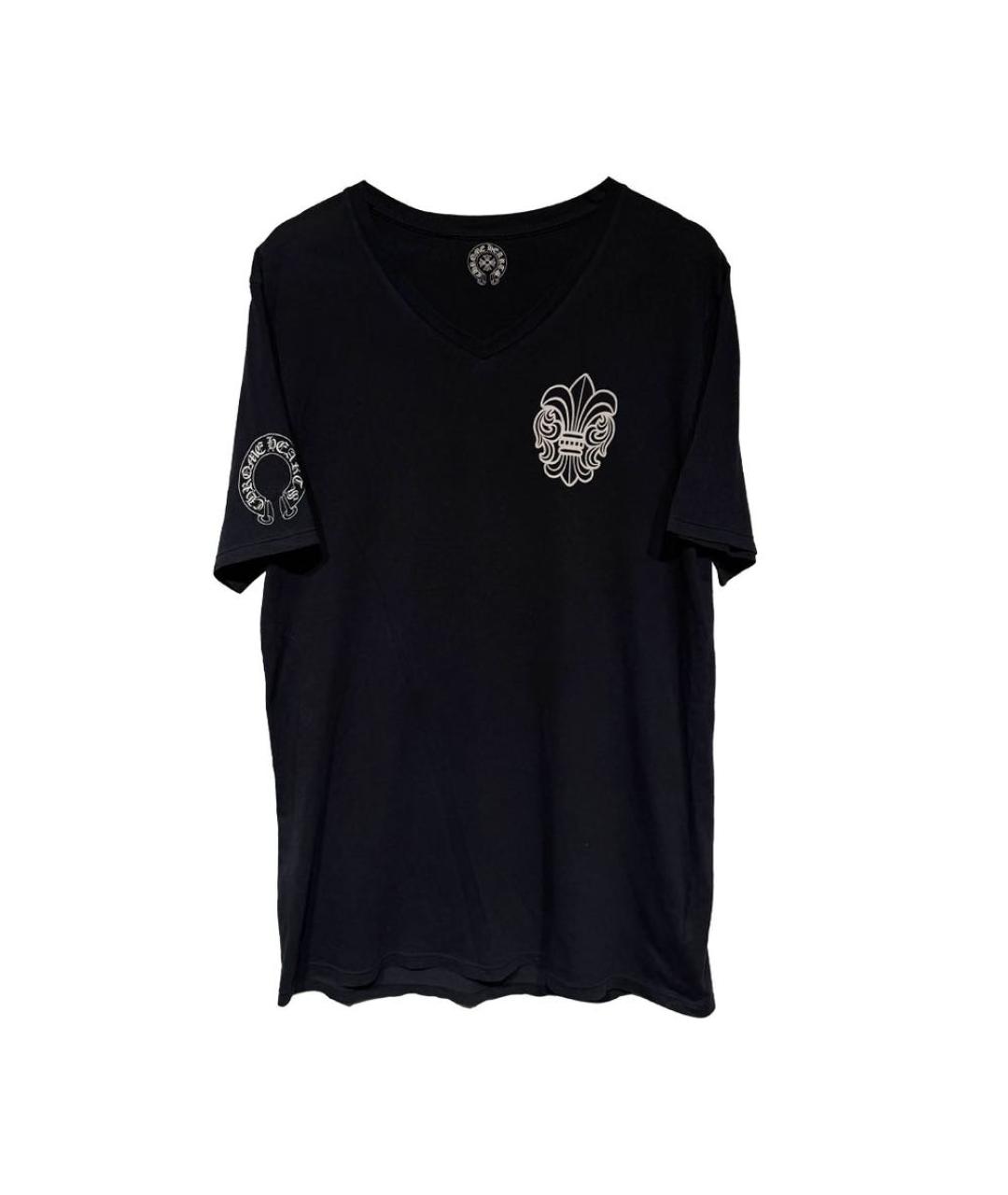 CHROME HEARTS Черная хлопковая футболка, фото 5
