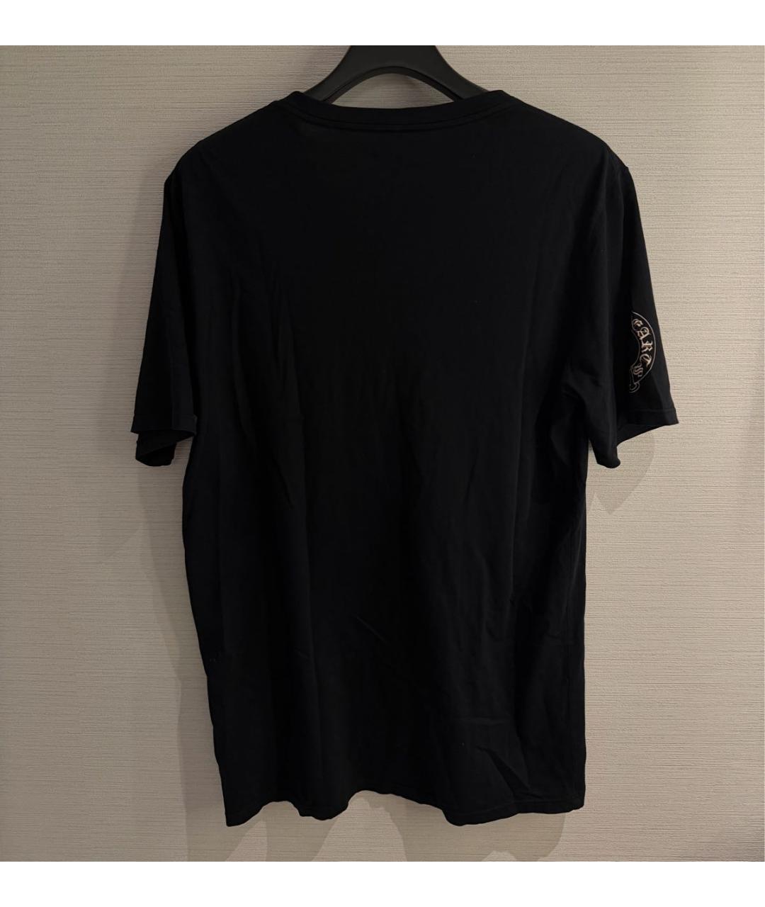 CHROME HEARTS Черная хлопковая футболка, фото 3
