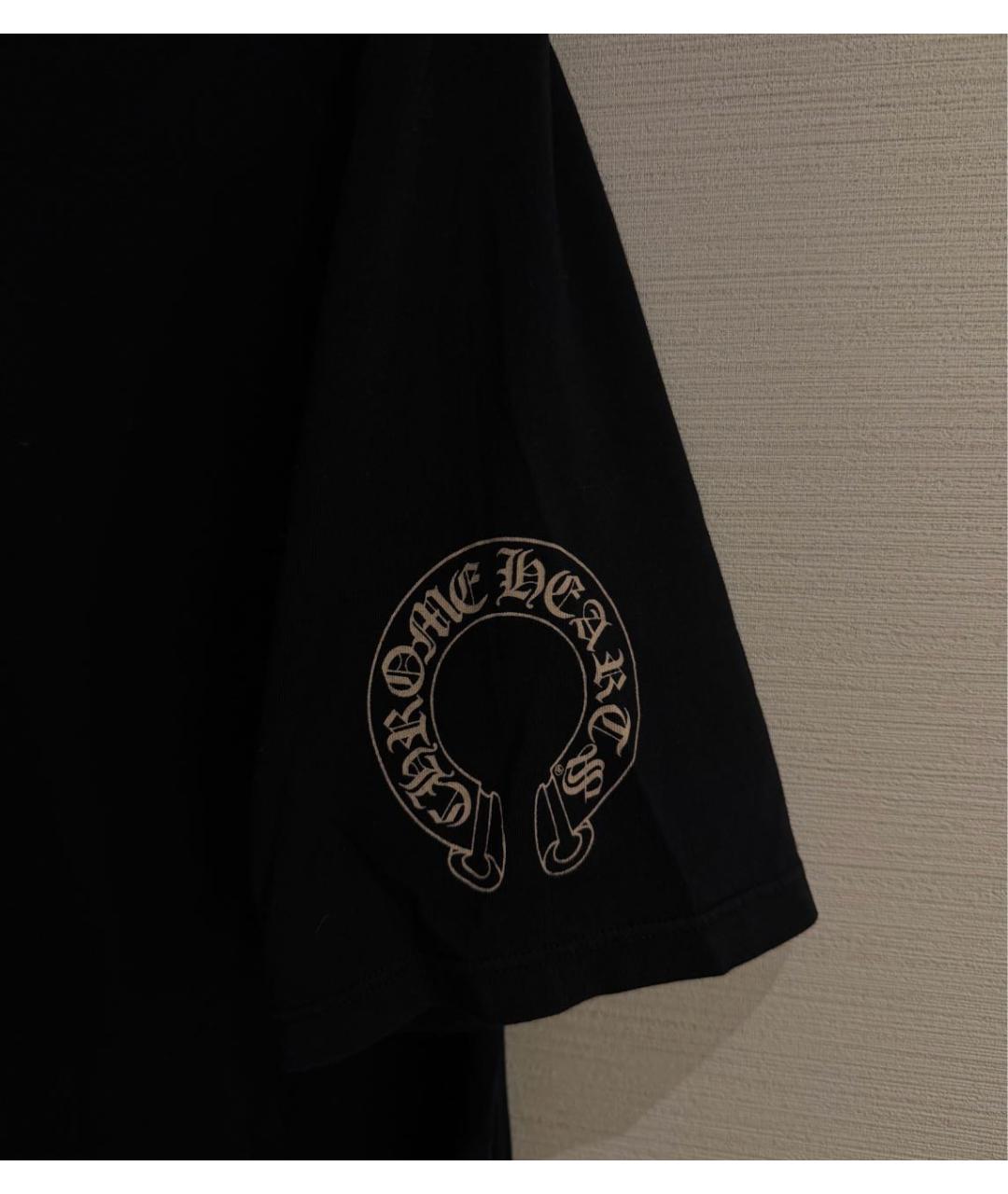 CHROME HEARTS Черная хлопковая футболка, фото 4