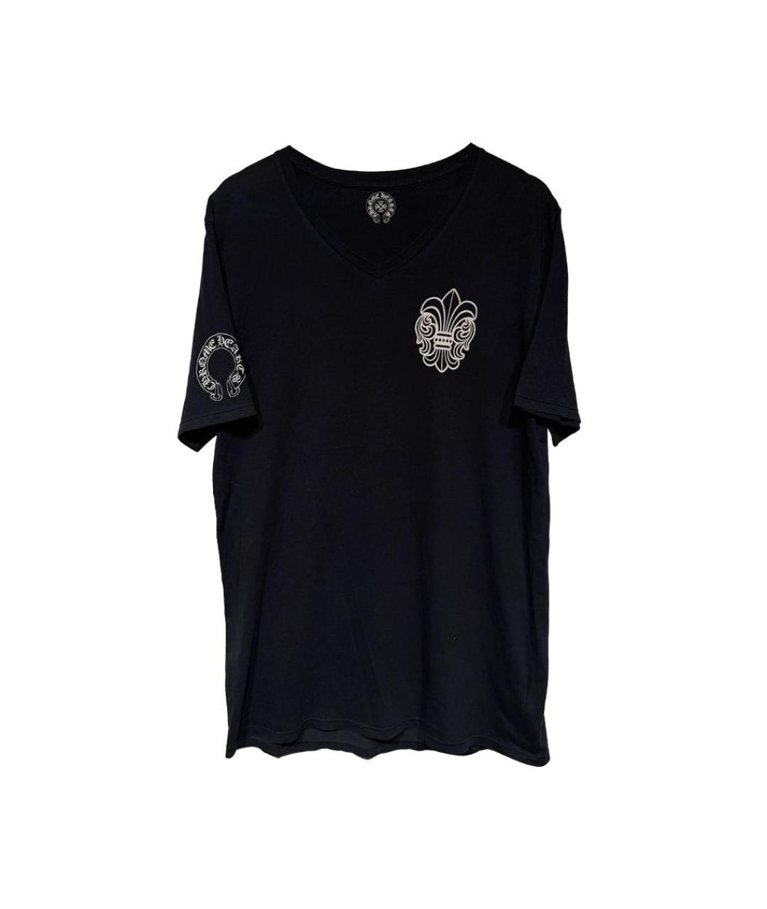 CHROME HEARTS Черная хлопковая футболка, фото 5