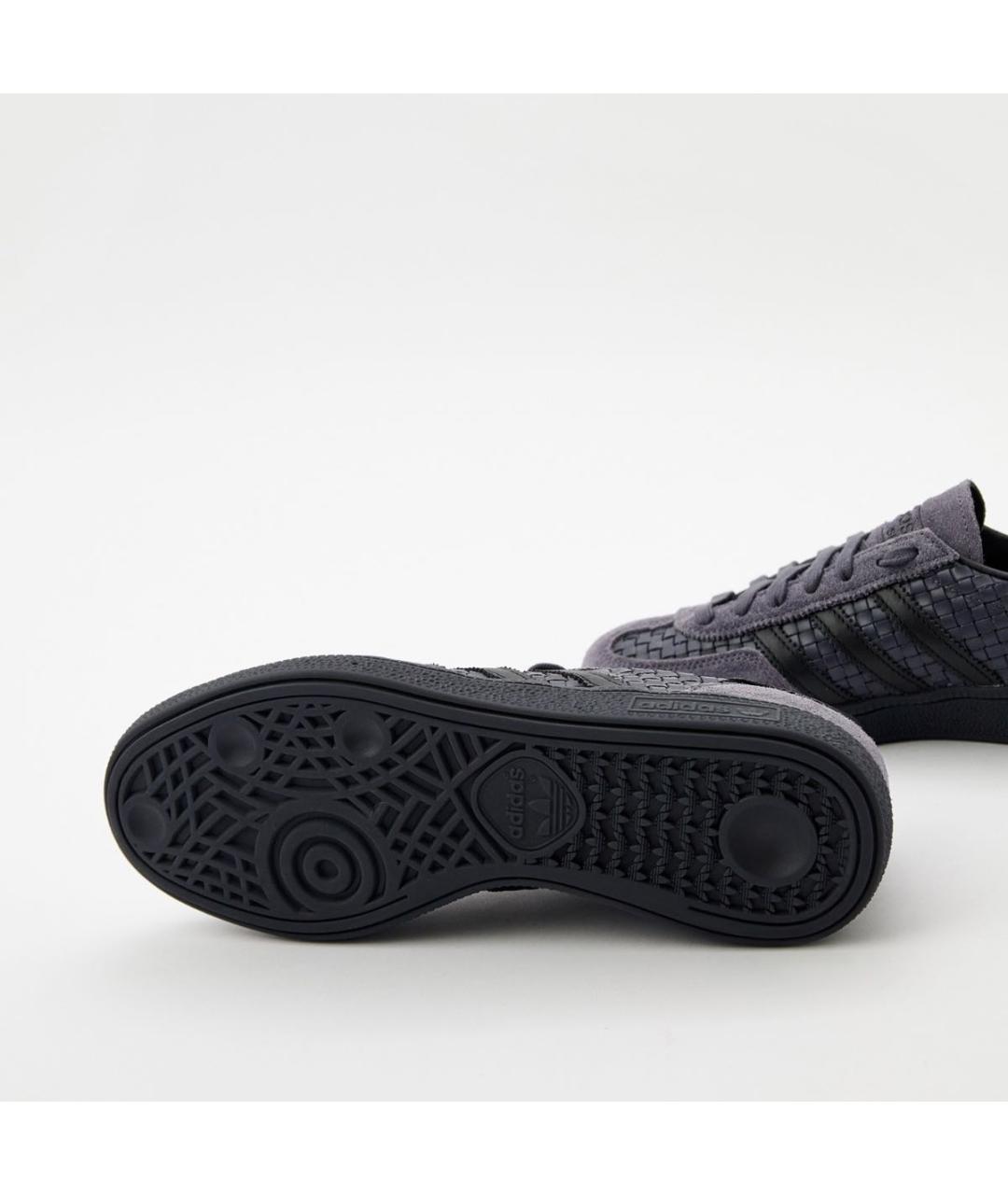 ADIDAS Антрацитовые кожаные кроссовки, фото 4
