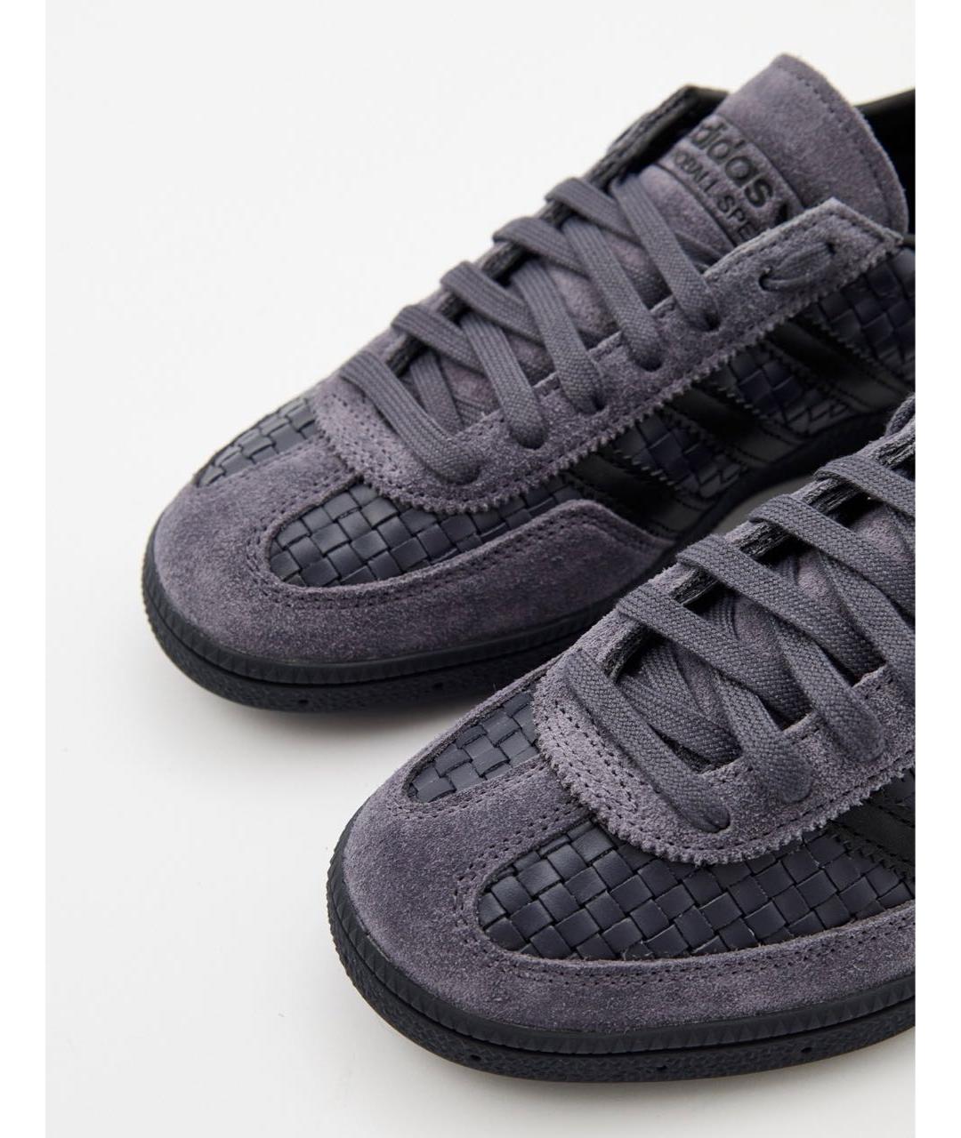 ADIDAS Антрацитовые кожаные кроссовки, фото 3