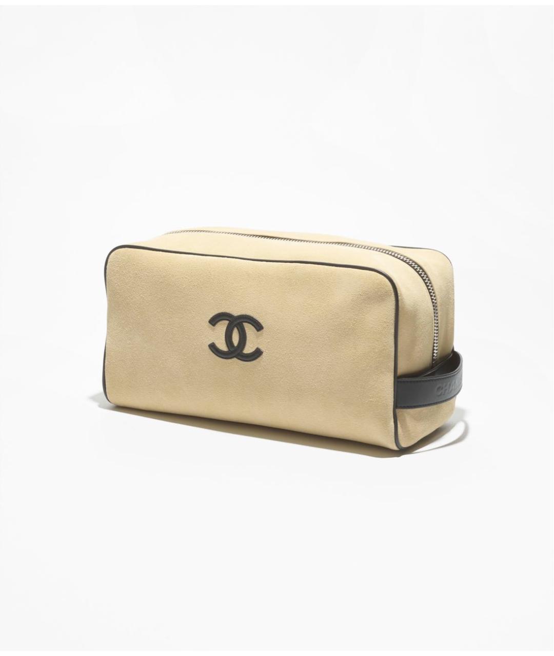 CHANEL Бежевая замшевая косметичка, фото 6