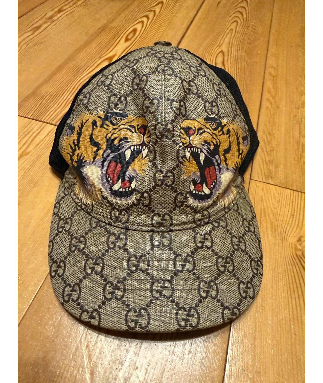 GUCCI Золотая хлопковая кепка, фото 4