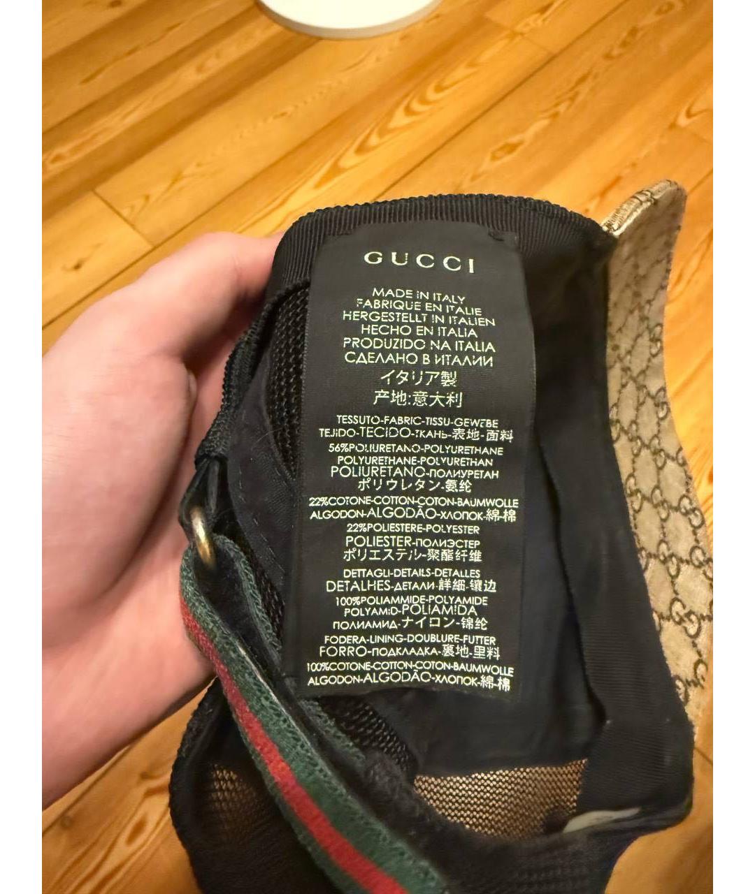 GUCCI Золотая хлопковая кепка, фото 3
