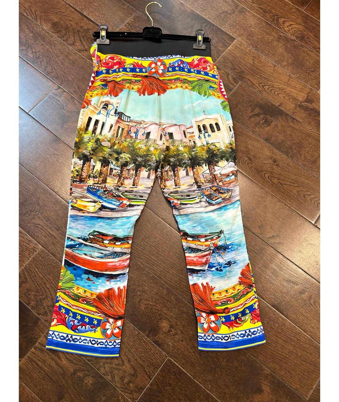 DOLCE&GABBANA Мульти шелковые капри, фото 7