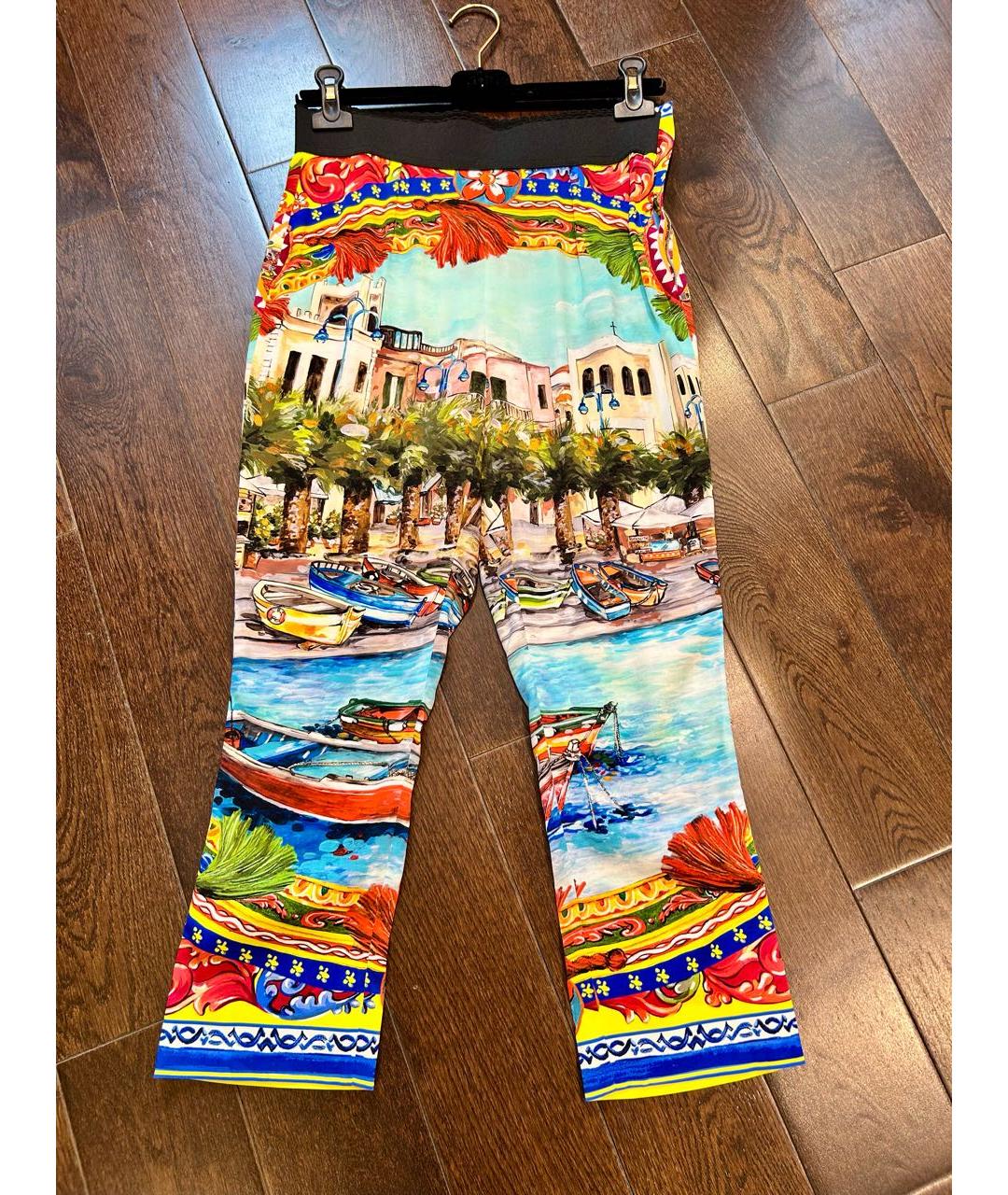 DOLCE&GABBANA Мульти шелковые капри, фото 9
