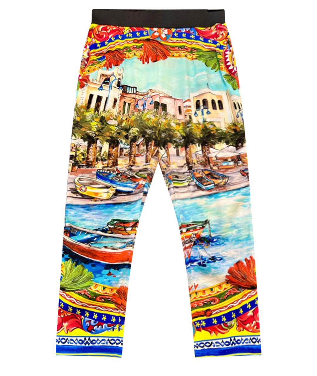 DOLCE&GABBANA Мульти шелковые капри, фото 1