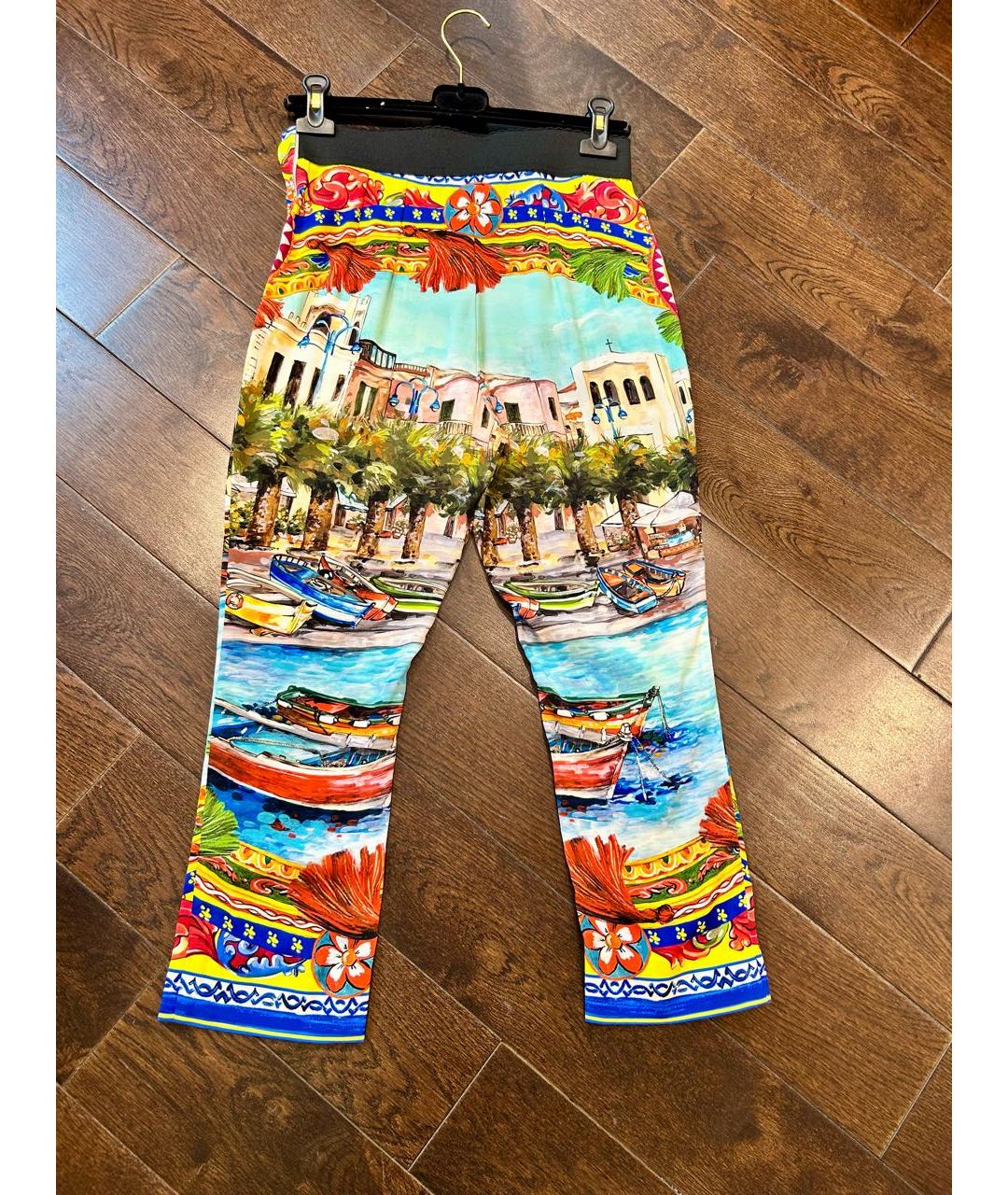 DOLCE&GABBANA Мульти шелковые капри, фото 2