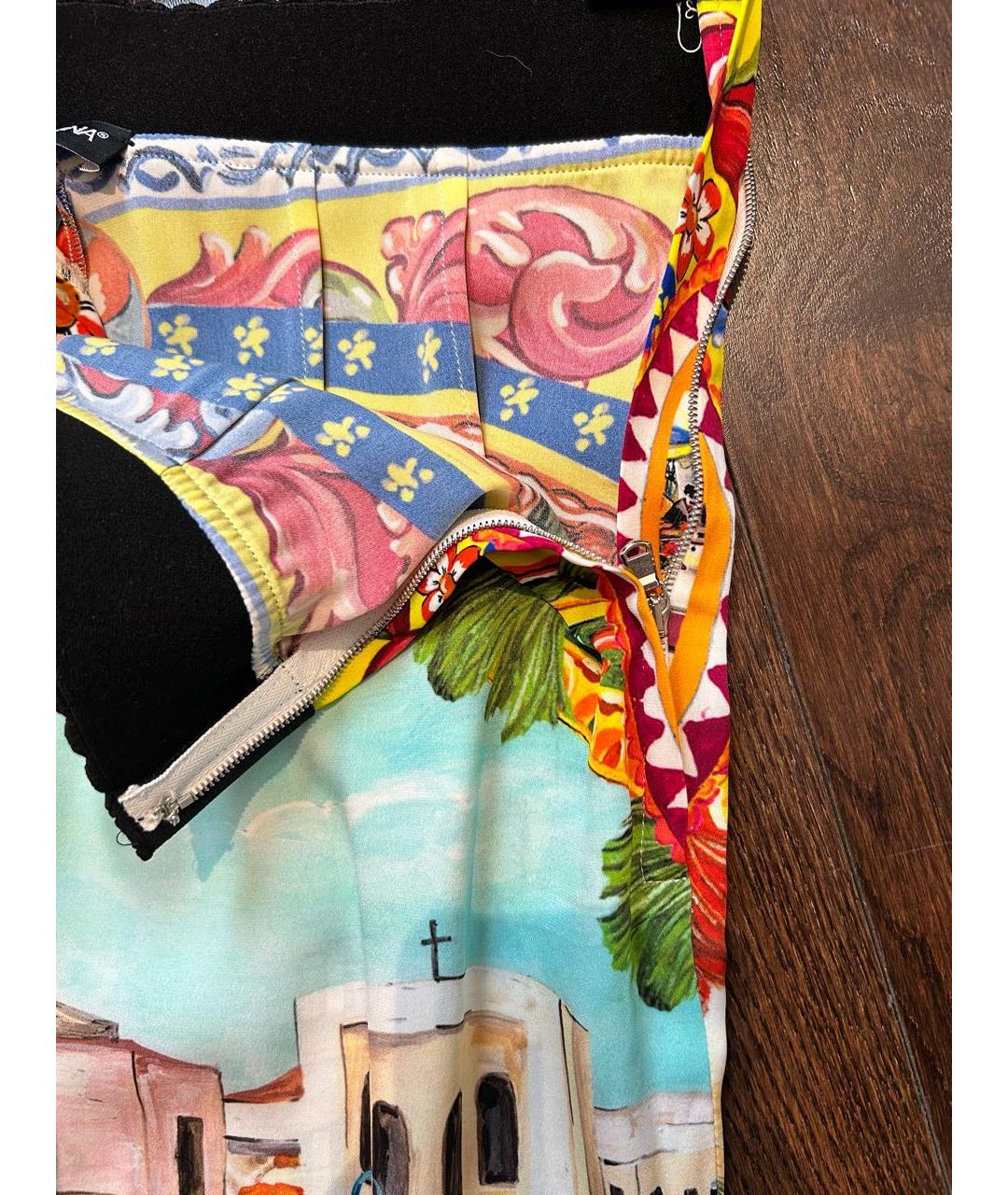 DOLCE&GABBANA Мульти шелковые капри, фото 3