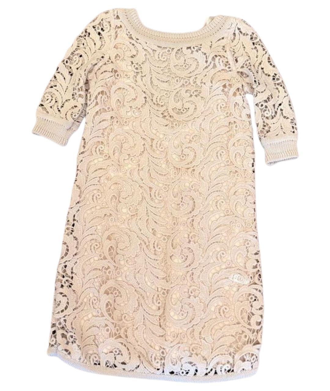 ERMANNO SCERVINO Бежевое шерстяное повседневное платье, фото 1