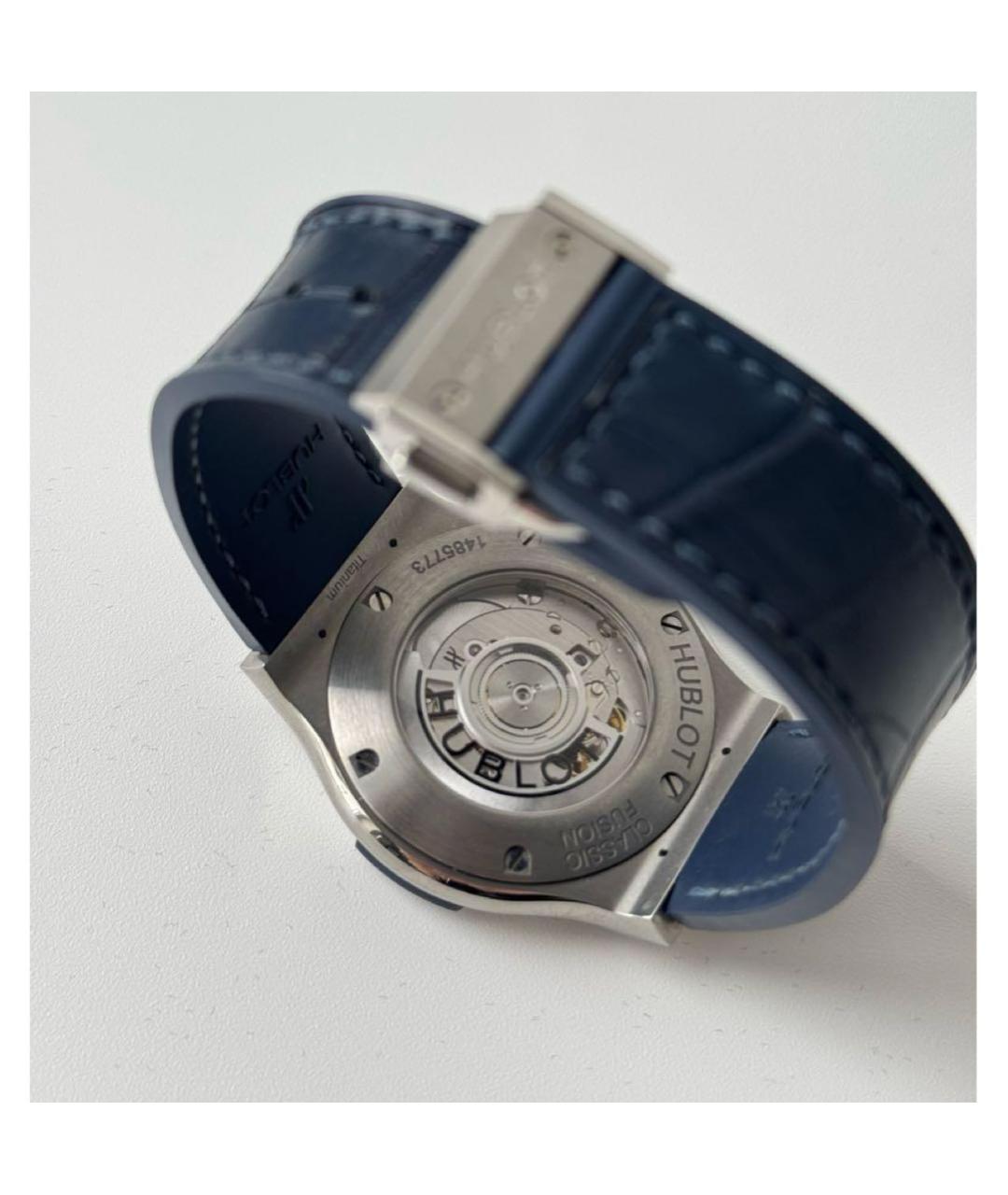 HUBLOT Темно-синие титановые часы, фото 3
