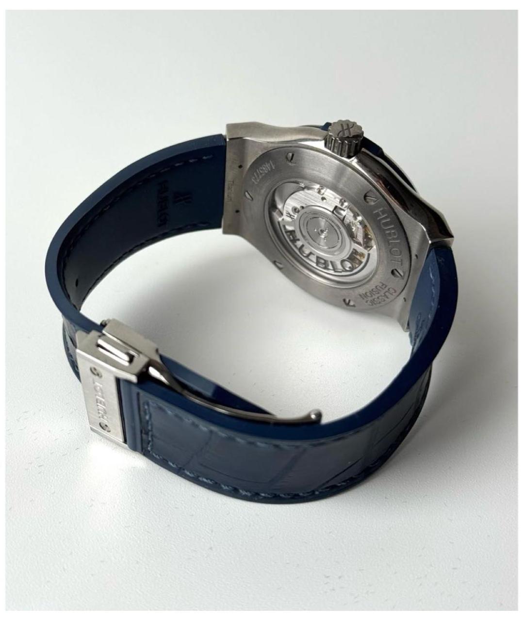 HUBLOT Темно-синие титановые часы, фото 2