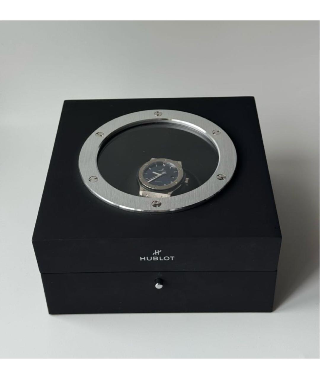 HUBLOT Темно-синие титановые часы, фото 4