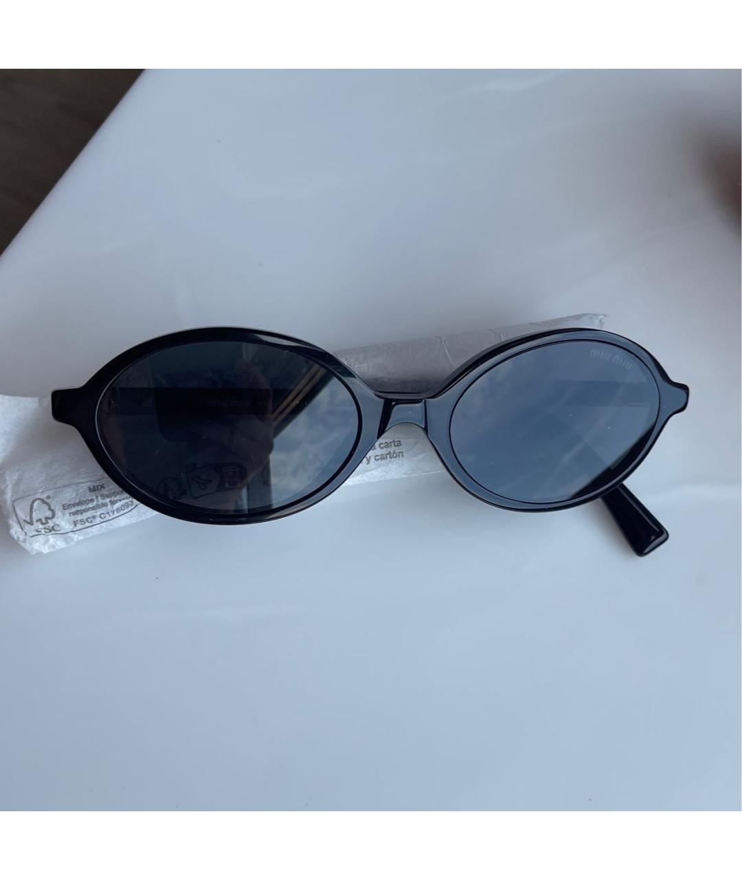 MIU MIU Черные солнцезащитные очки, фото 9