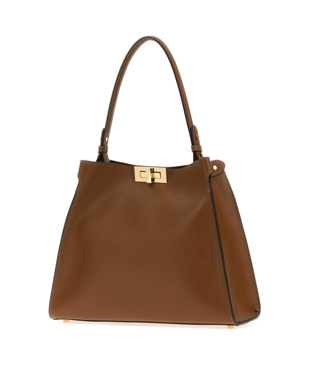 FENDI Бежевая кожаная сумка тоут, фото 2