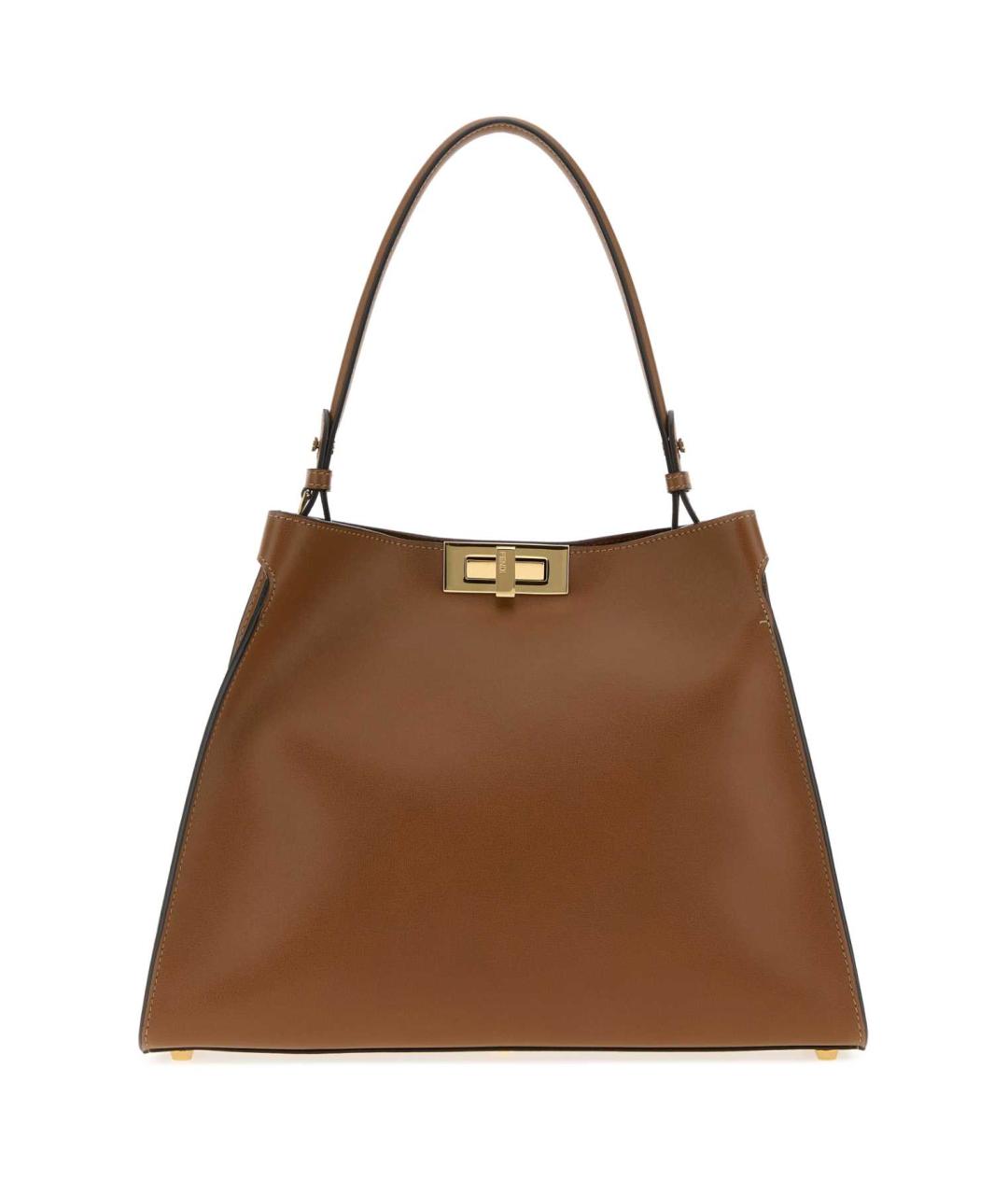 FENDI Бежевая кожаная сумка тоут, фото 1