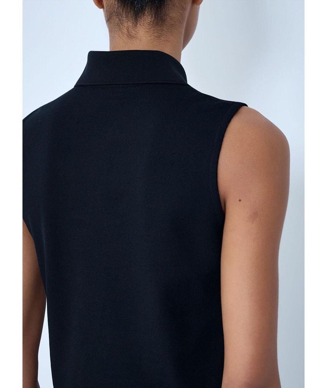 SAINT LAURENT Черная хлопковая майка, фото 4