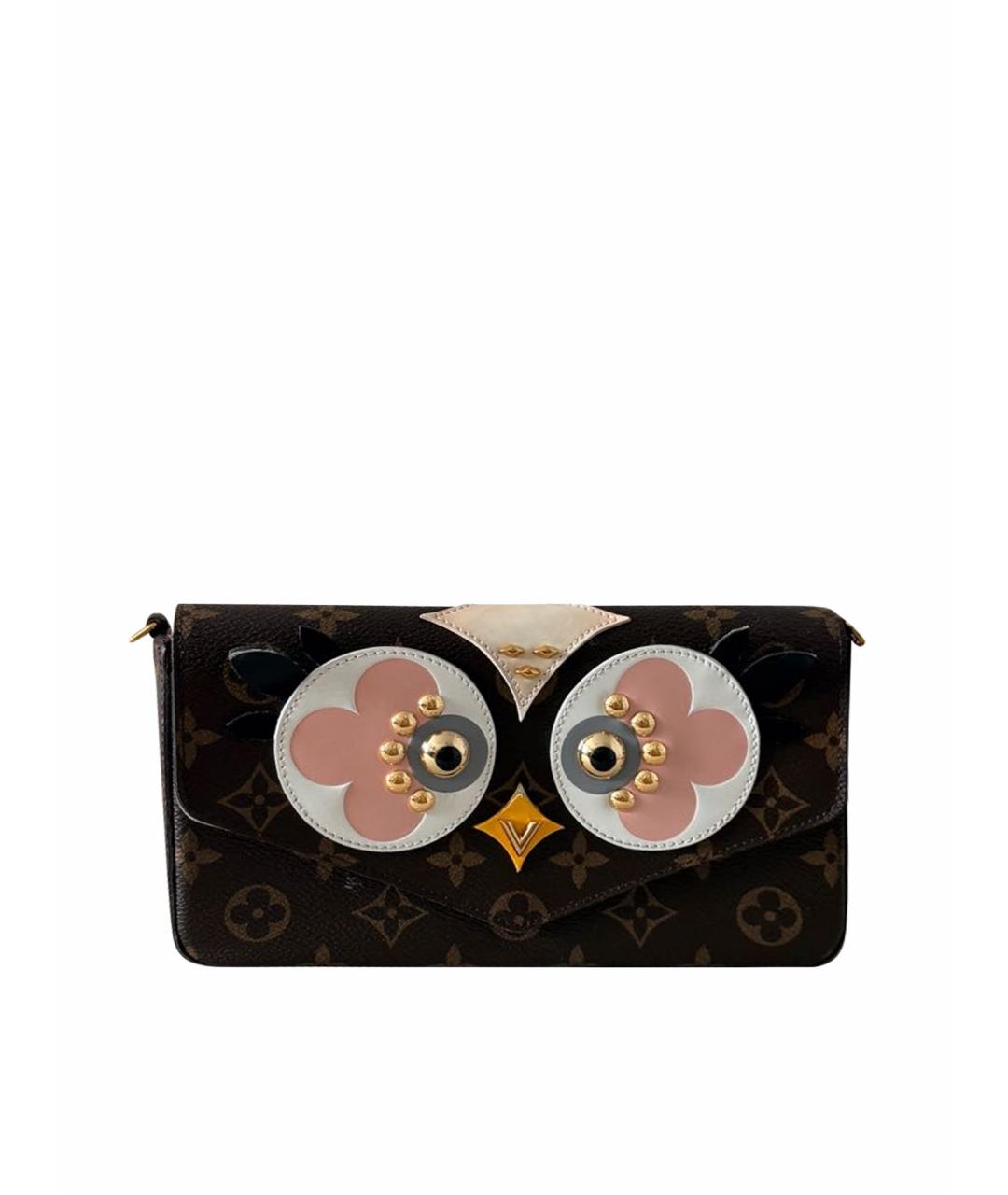 LOUIS VUITTON Коричневая сумка через плечо из искусственной кожи, фото 1