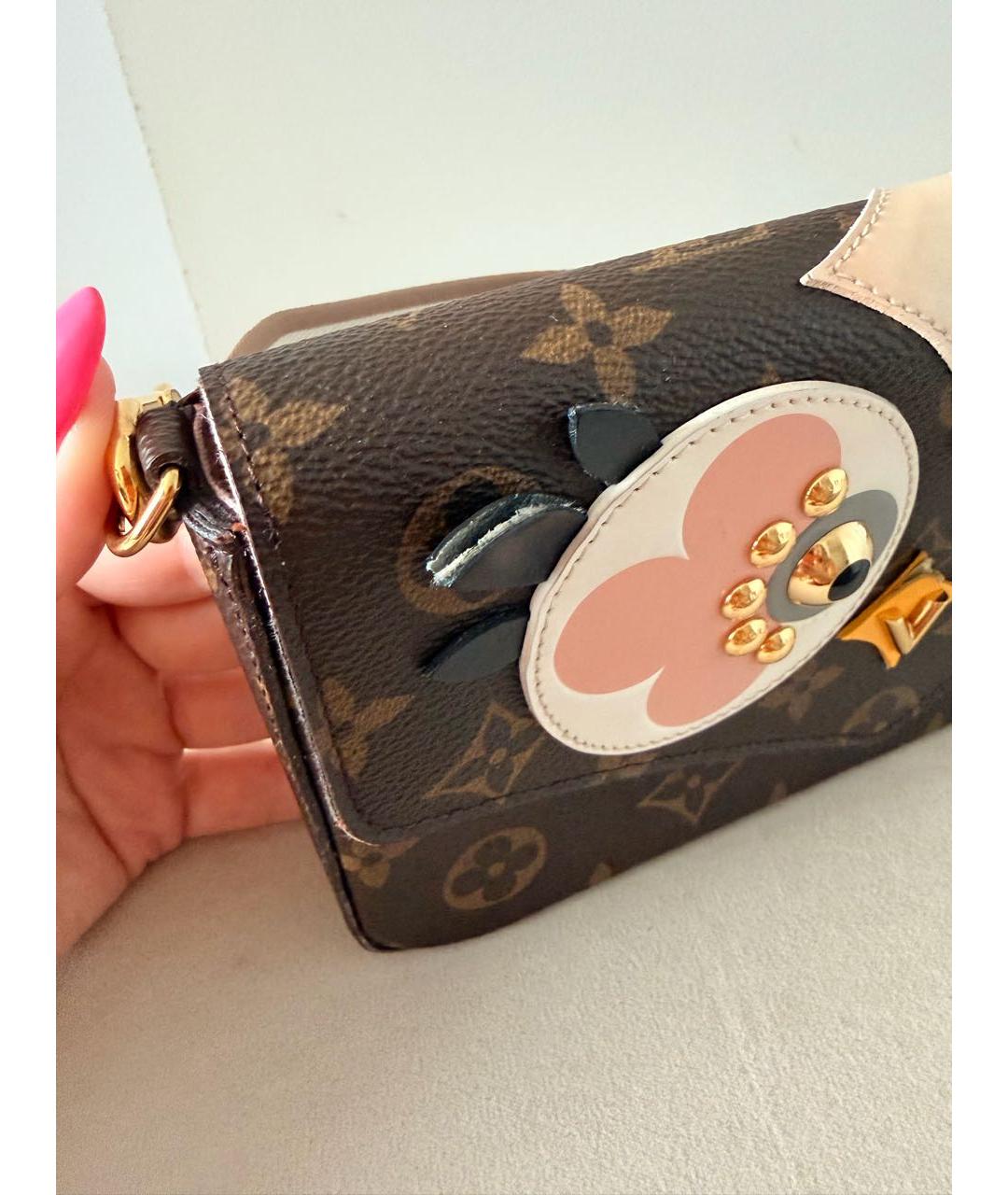 LOUIS VUITTON Коричневая сумка через плечо из искусственной кожи, фото 7