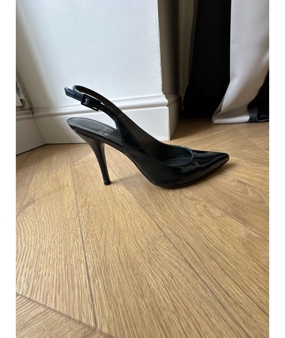 STUART WEITZMAN Темно-синие туфли из лакированной кожи, фото 9
