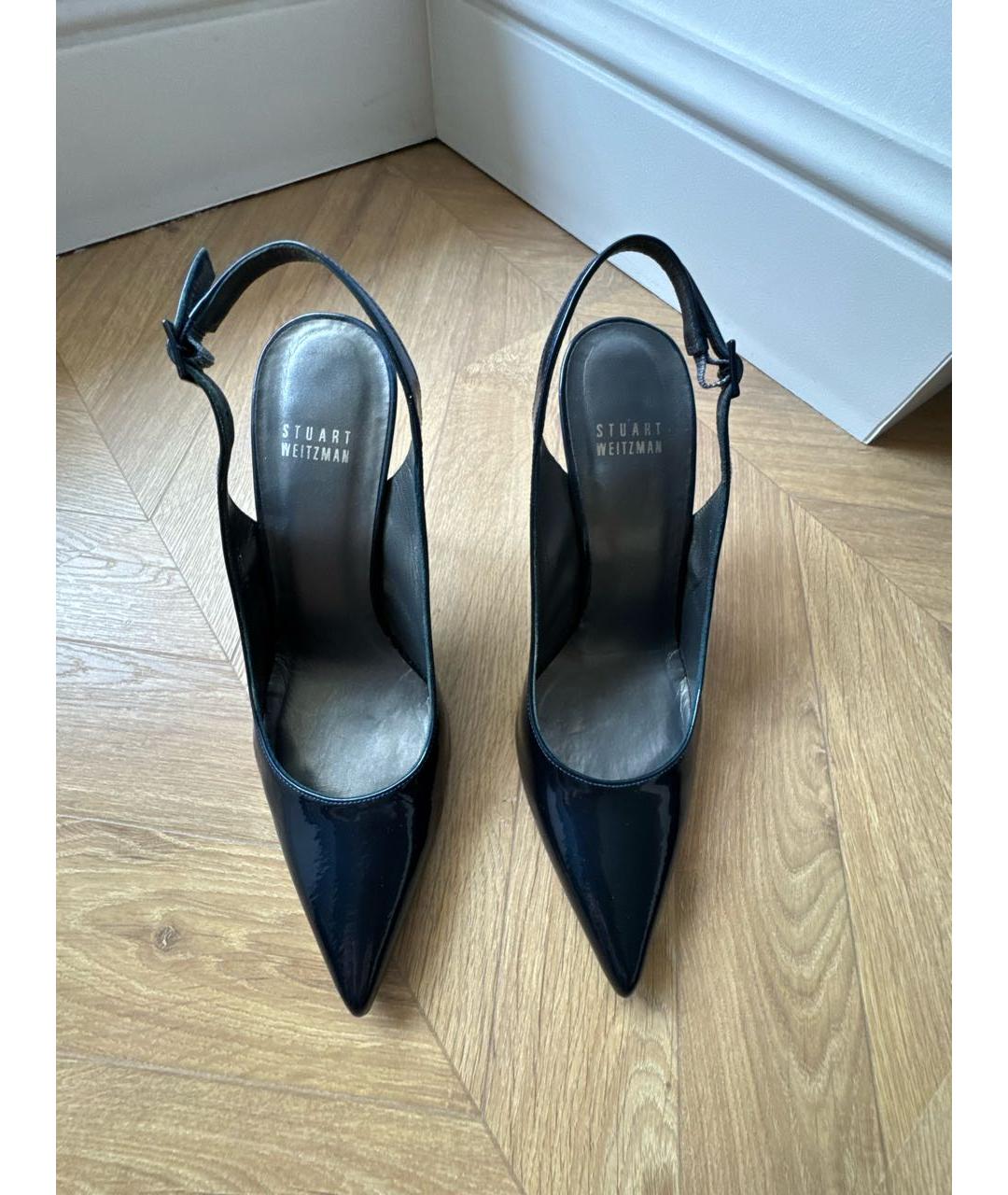 STUART WEITZMAN Темно-синие туфли из лакированной кожи, фото 3
