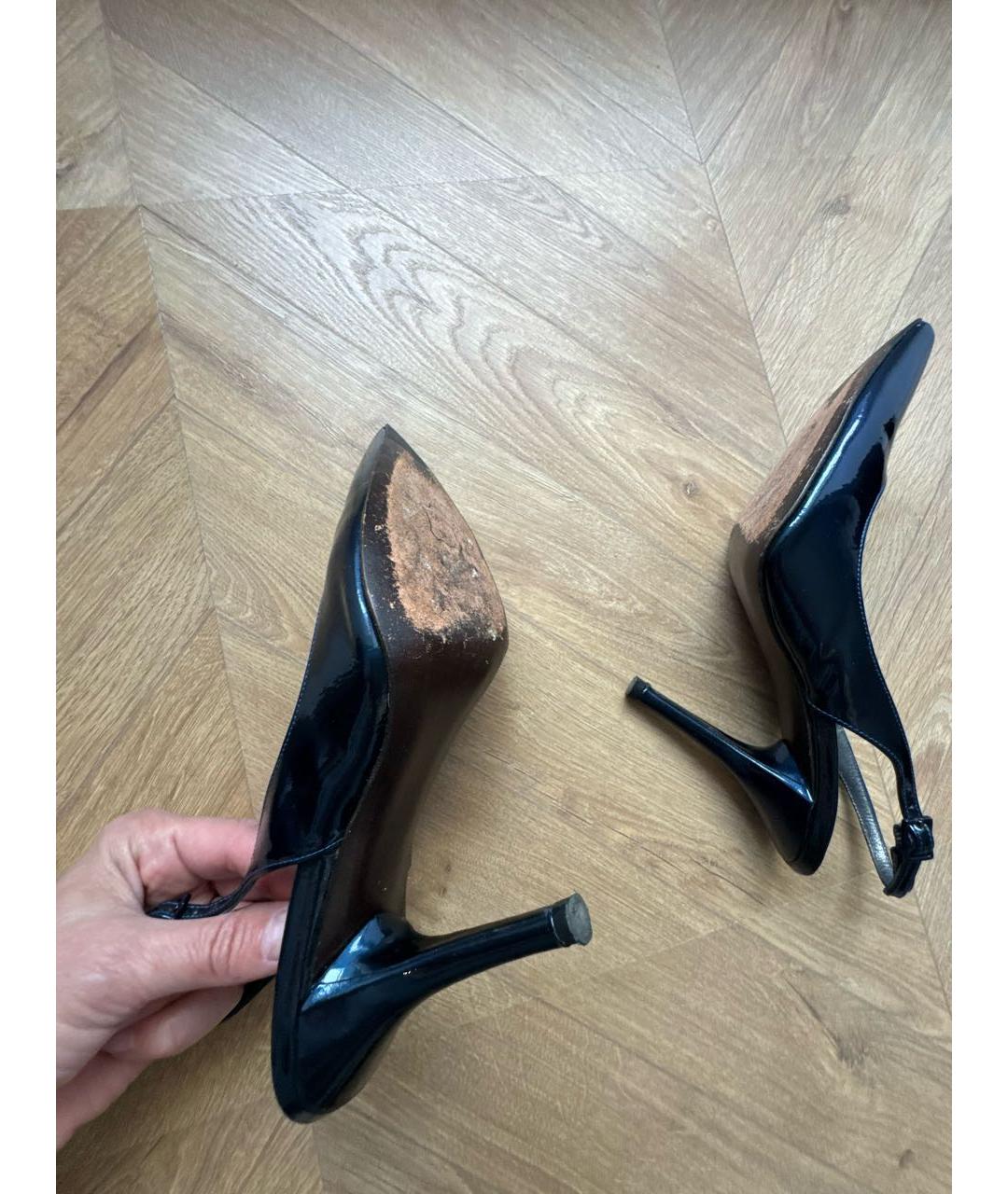STUART WEITZMAN Темно-синие туфли из лакированной кожи, фото 7