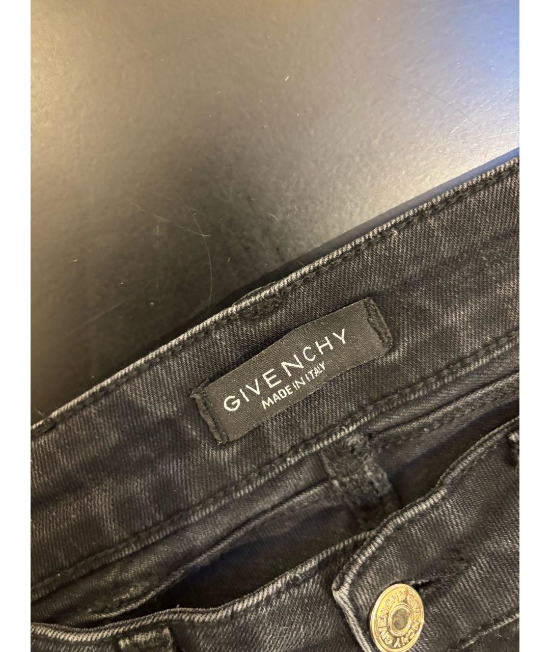 GIVENCHY Черные хлопко-эластановые джинсы скинни, фото 3